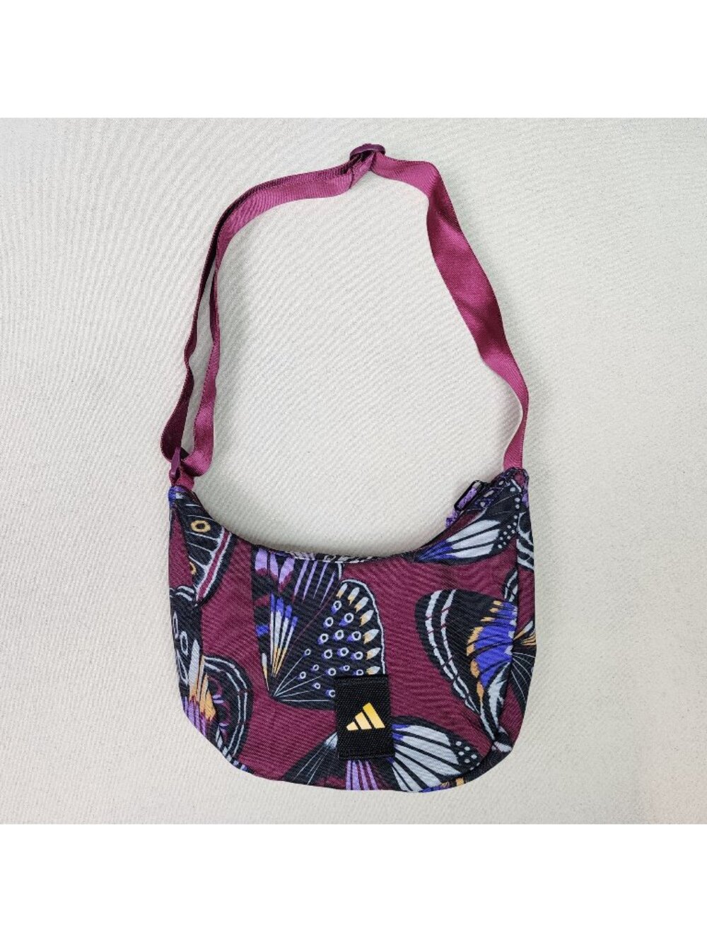 Adidas X Farm Rio Women's Red Butterfly Print Small Crossbody Shoulder Bag